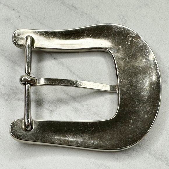 Pink Rhinestone Studded Silver Tone Belt Buckle - Picture 2 of 11